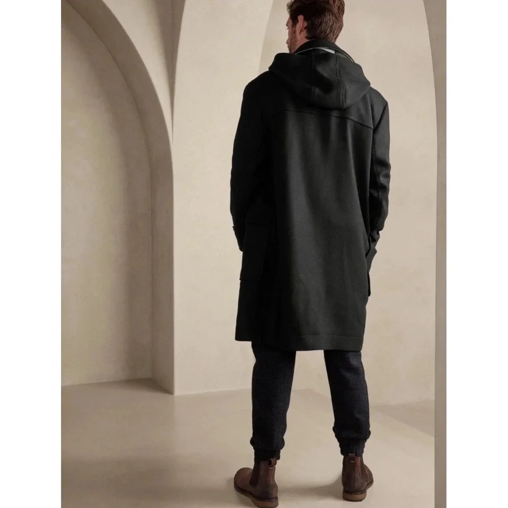 Banana Republic Mario Belluci Hunter Duffle Men's Medium Coat Dark Academia Wool